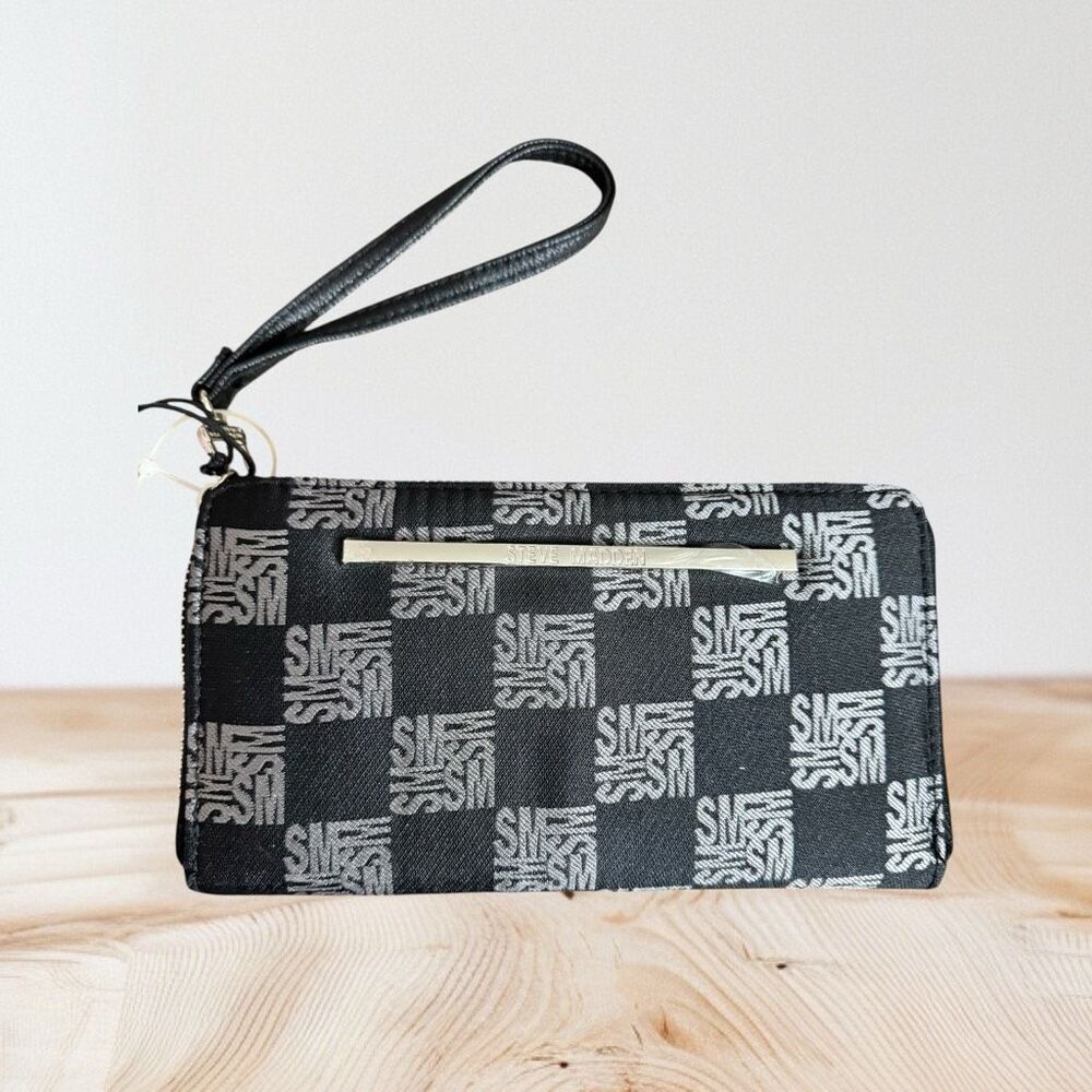 Steve Madden Zip Around Large Jacquard Wallet / NWT